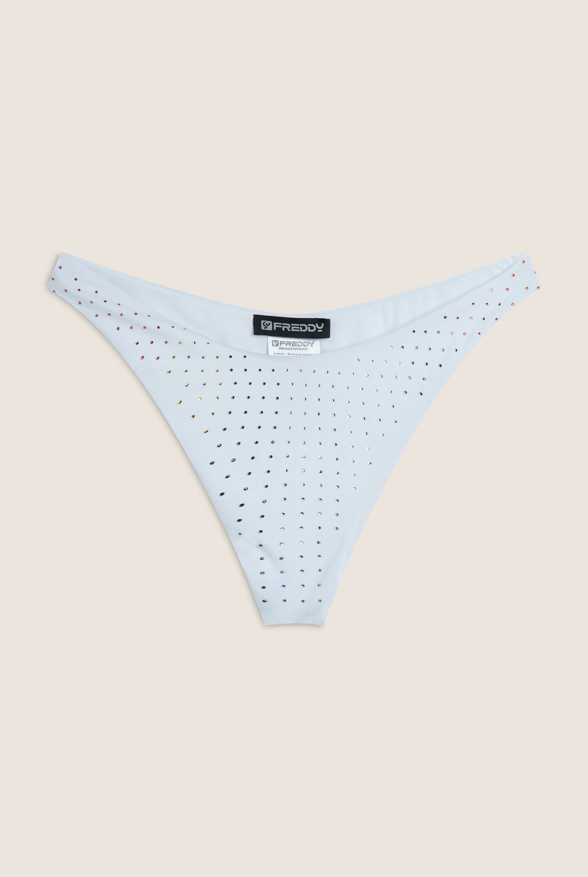 Bikinihose mit Strassverzierung - WHITE
