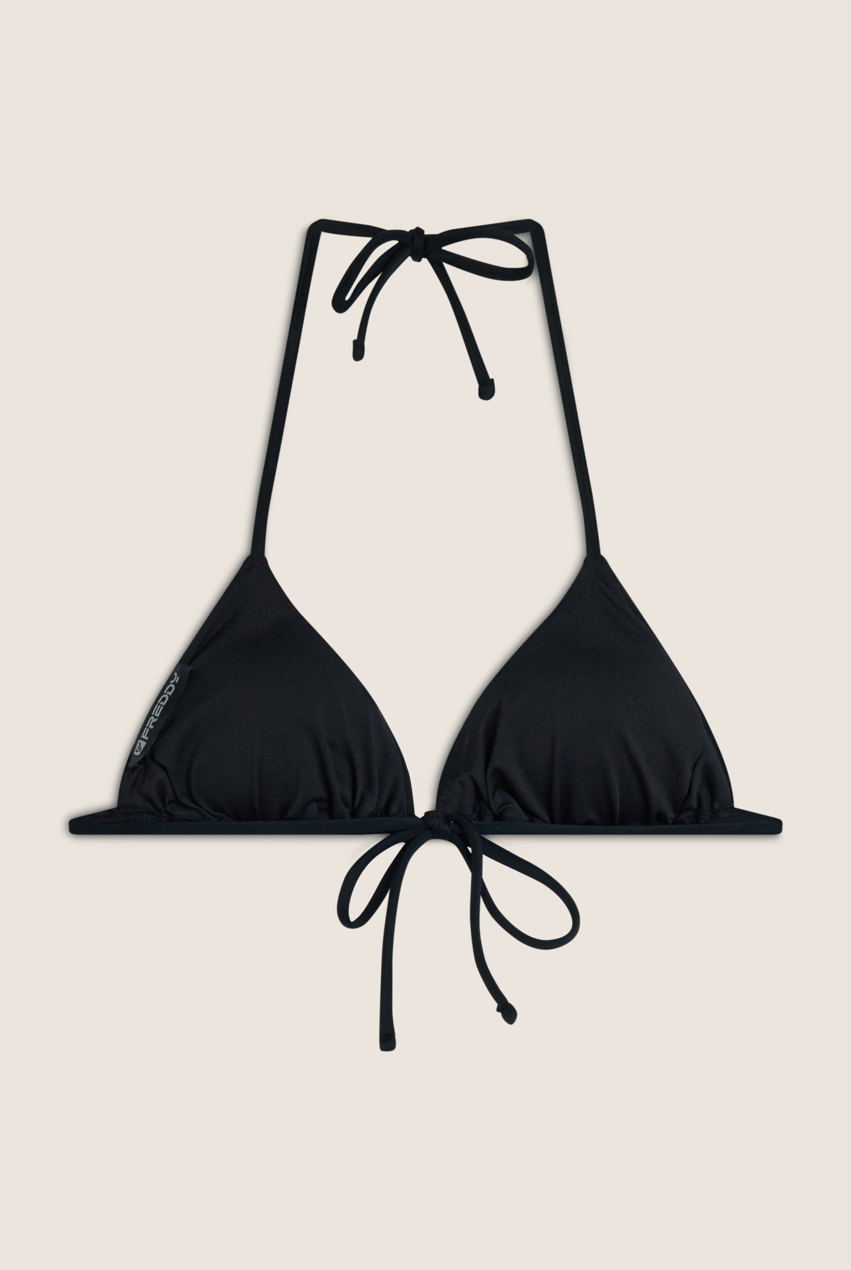 Triangel-Bikinioberteil mit Strassverzierung - BLACK