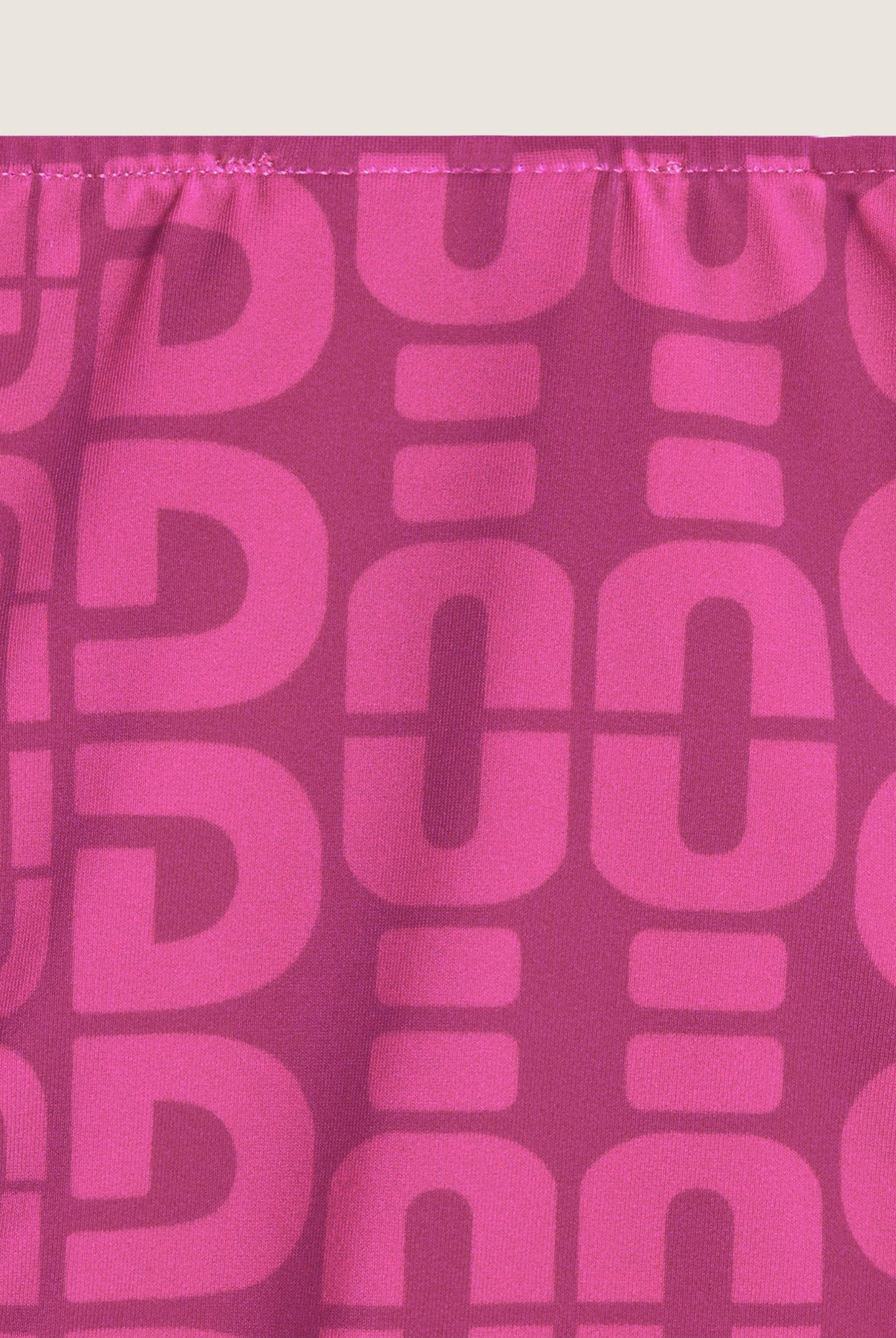 String-Bikinihose mit Allover-Logo-Print - FUCHSIA