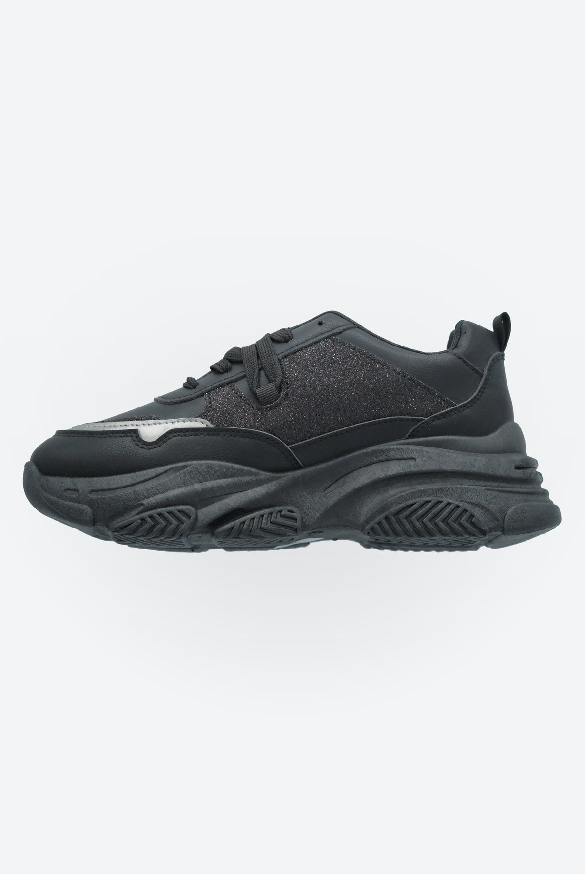 Damen-Sneaker mit Glitzerdetails und klobiger Sohle