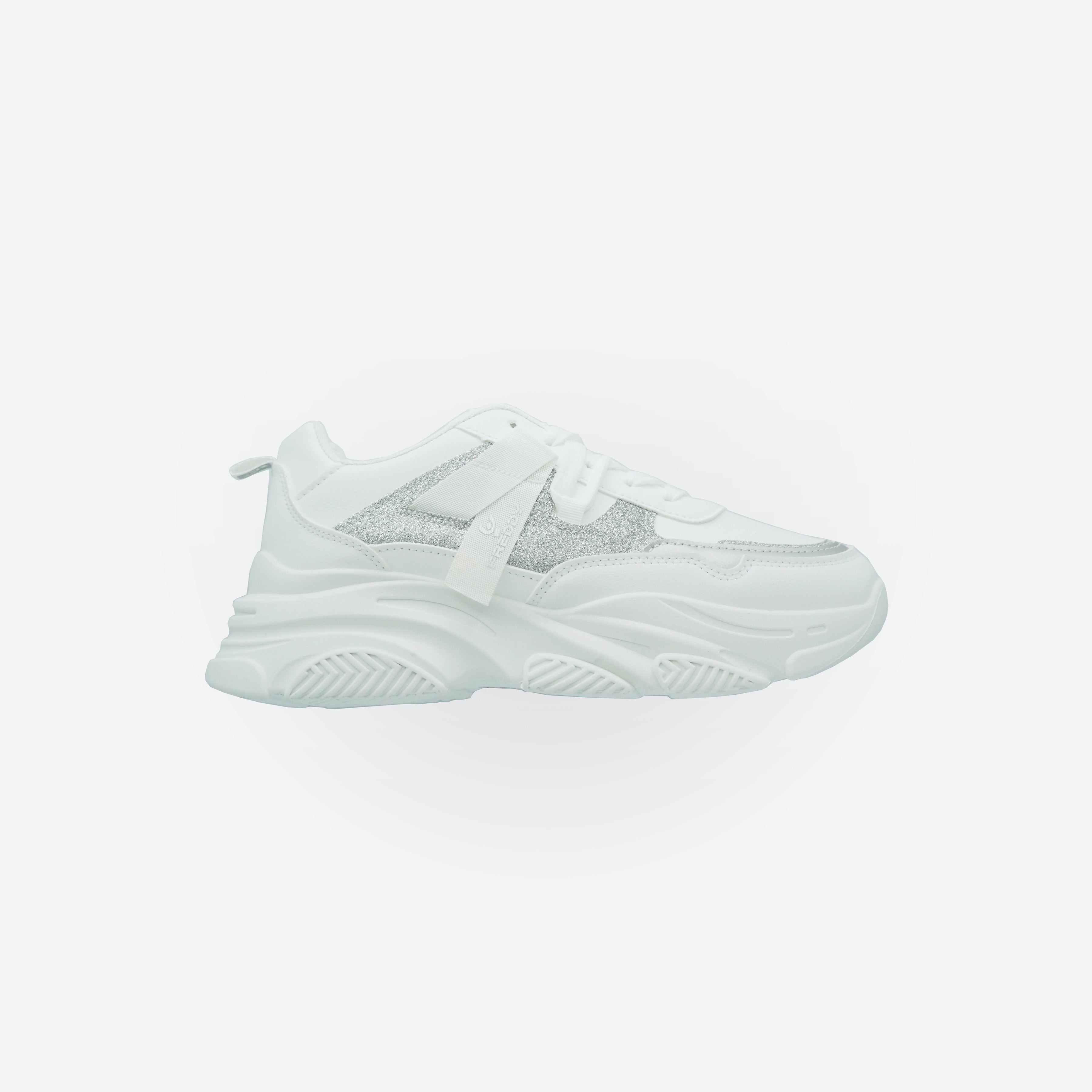 Damen-Sneaker mit Glitzerdetails und klobiger Sohle