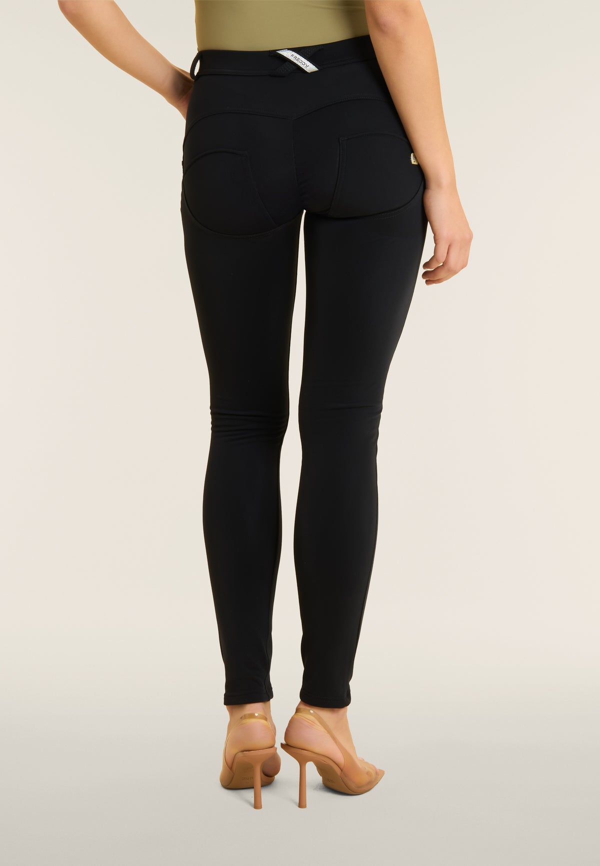 WR.UP Push-Up Regular Waist Skinny Brushed Jersey Pant - Black