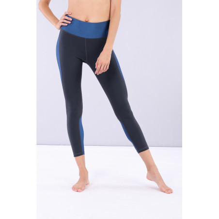 Superfit Yoga Trousers - B84B - Made in Italy - India Ink & Blu Vienna