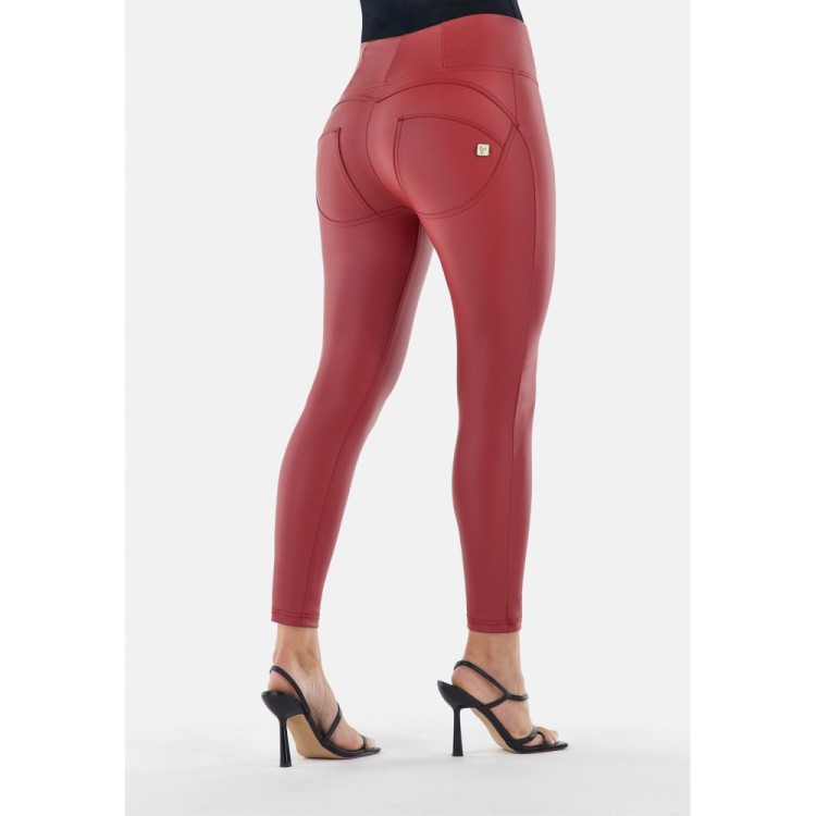 Freddy WR.UP® Vegan Leather Pants - 7/8 High Waist Super Skinn - R68 - Red