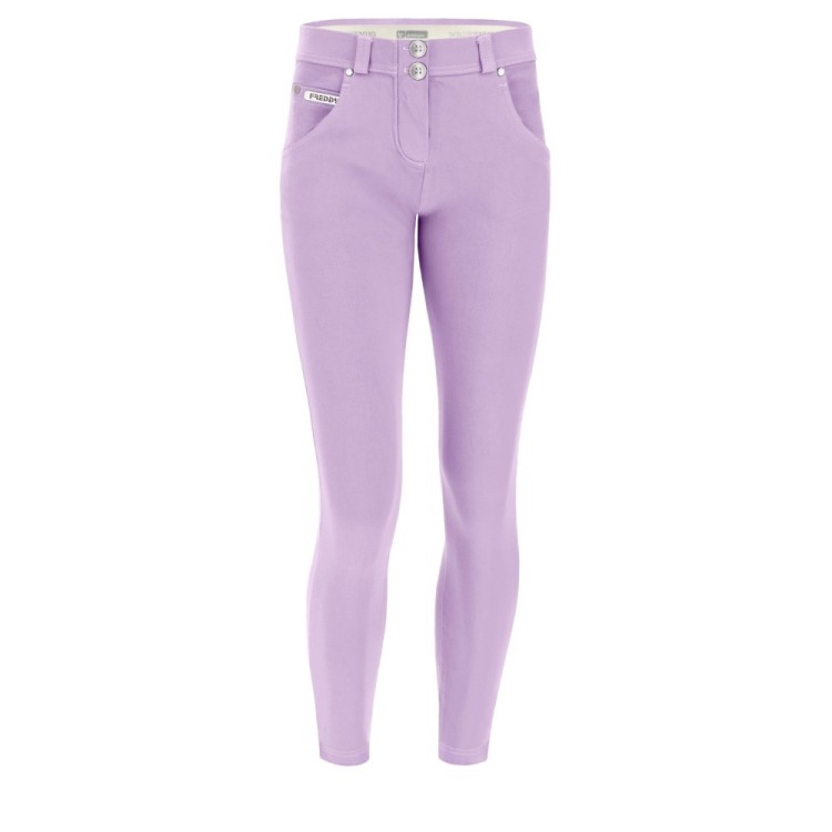 Freddy WR.UP® Snug Eco - Regular Waist Super Skinny - 7/8 Length - Garment Dyed - L51 - Crocus Petal