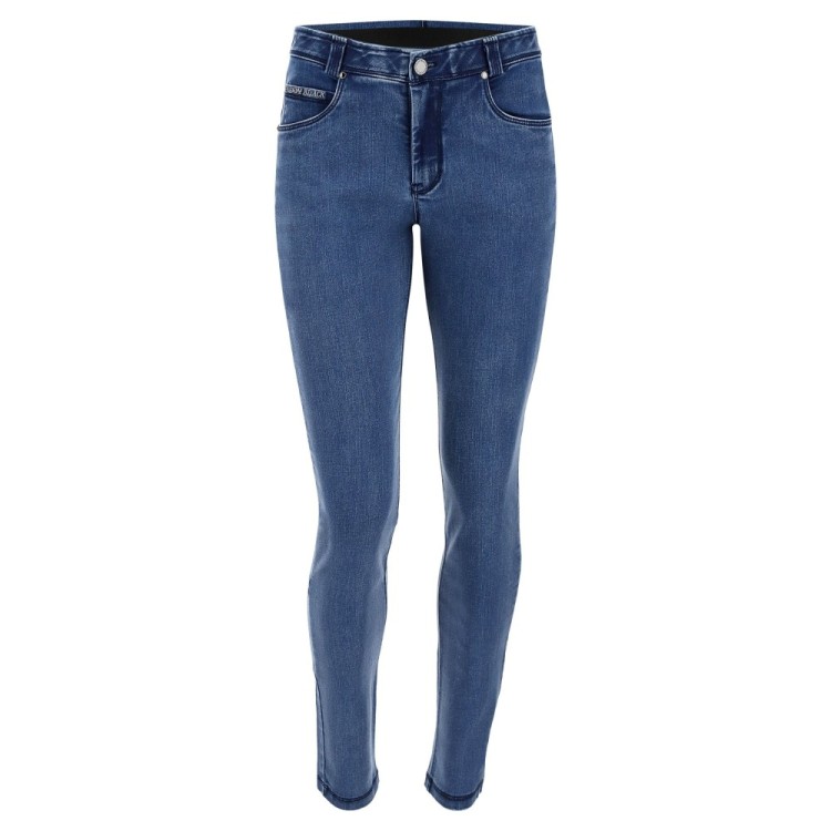 Freddy Fit Jeans - Skinny Jeans In Stretch Denim - J4B - Clear Denim - Blue Seams