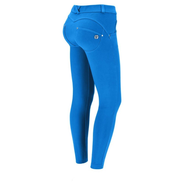 Freddy WR.UP® Snug Eco - Regular Waist Super Skinny - 7/8 Length - Garment Dyed - B1150 - Diva Blue