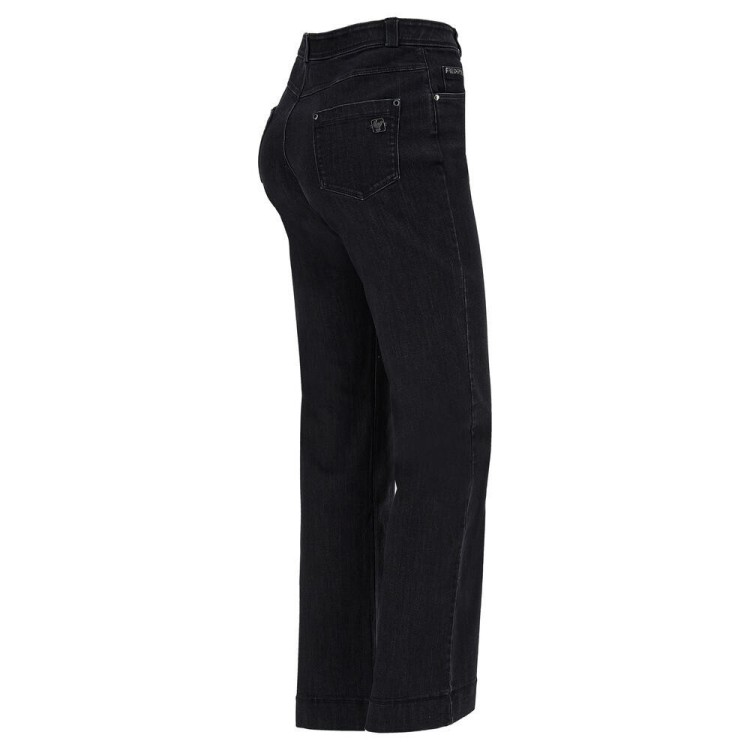 Freddy Black - High Waist Wide - J7N - Black Denim - Black Seam