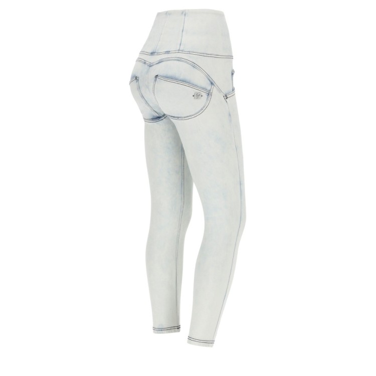 Freddy WR.UP® Snug Denim - 7/8 High Waist Super Skinny - J94B - White Blue Denim - Blue Seam