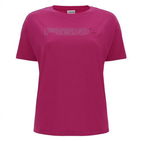 Short Sleeved T-Shirt - Freddy Logo - Sangria