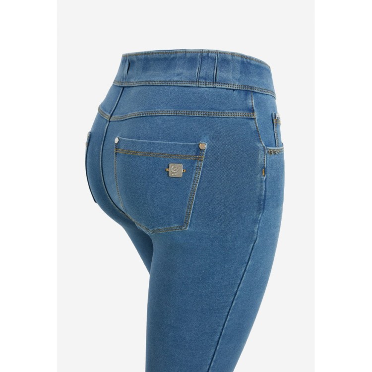 Freddy N.O.W.® Eco Comfort Jeans - Mid Waist Skinny - Clear Blue Denim - Yellow Seam - J4Y