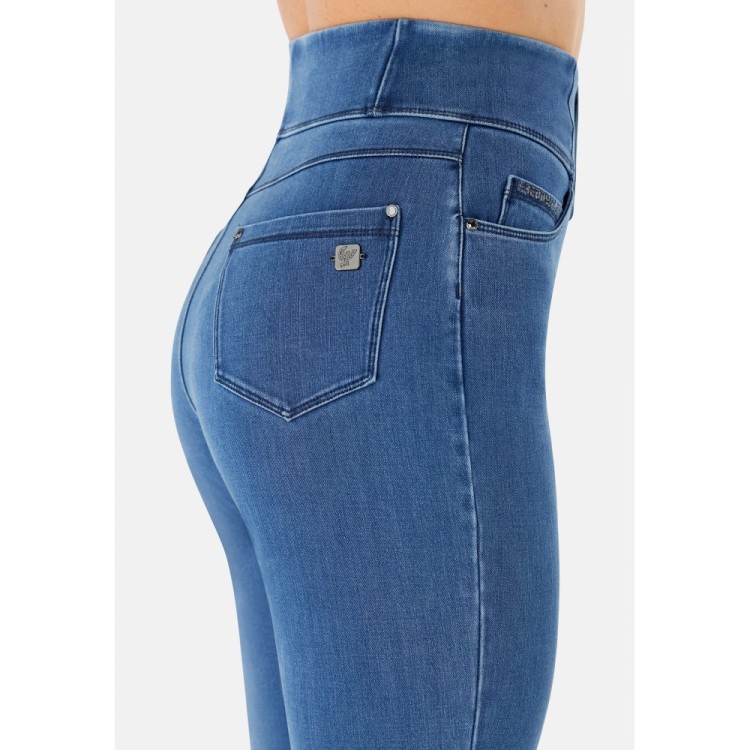 Freddy Fit Jeans - Buttoned Super High Waist Skinny - J4B - Clear Denim - Blue Seam