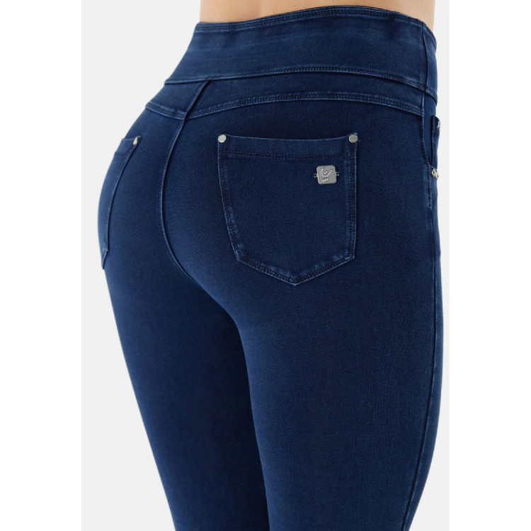 Freddy N.O.W.® Yoga Jeans - Mid Waist Skinny - J0B - Indigo Blue - Blue Seams