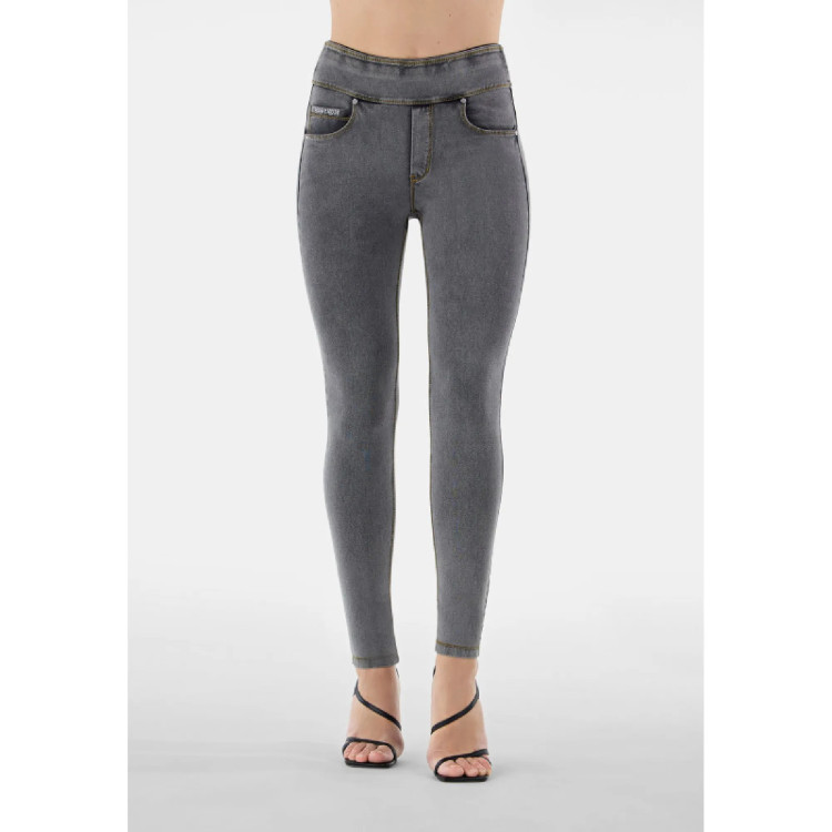 Freddy N.O.W.® Yoga Jeans - Mid Waist Skinny - J3Y - Gray – Yellow Seams
