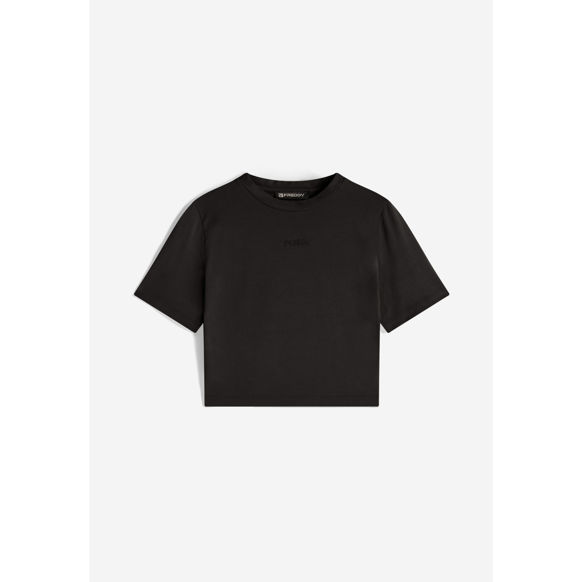 Freddy Slim-Fit Crop Top - Garment-Dyed - Black