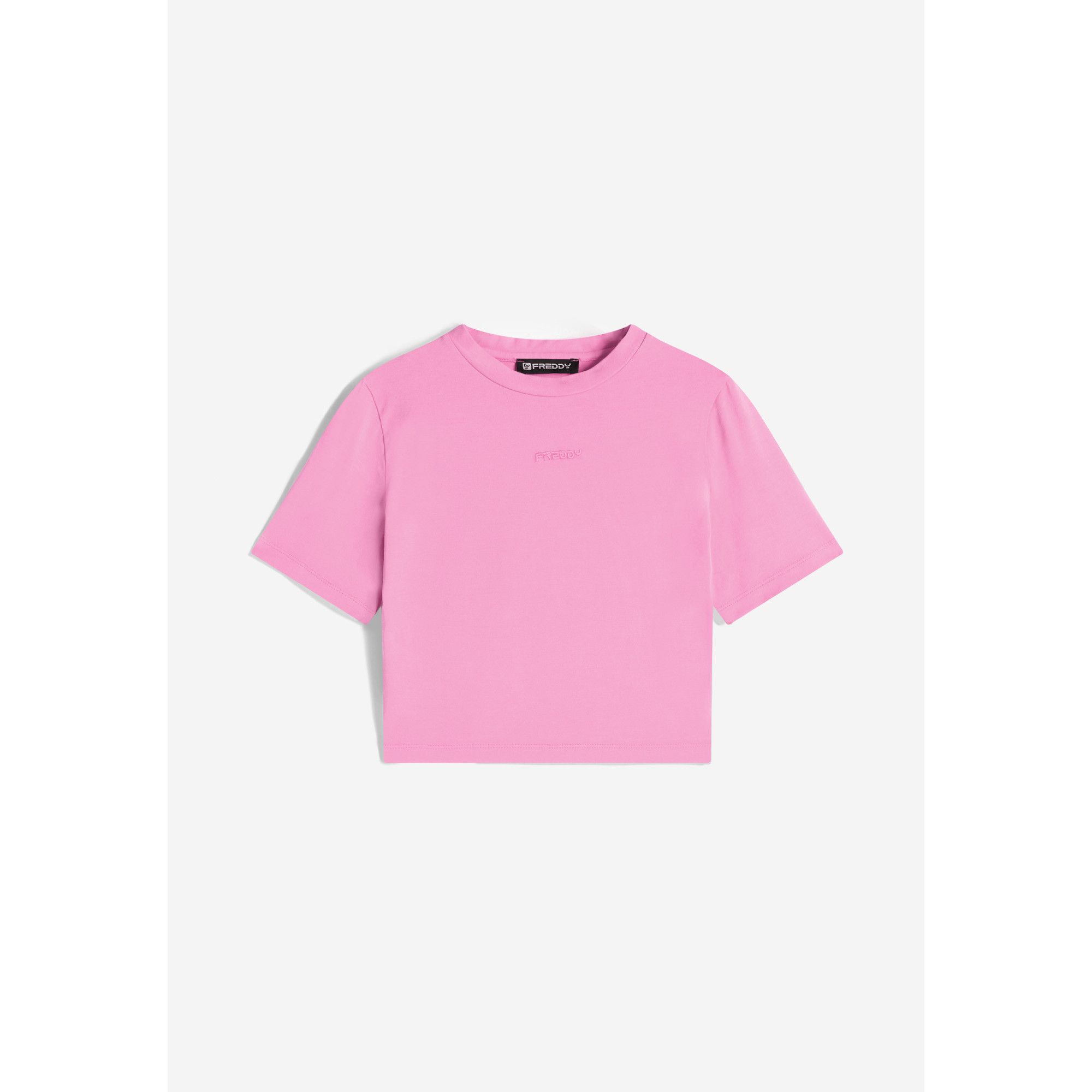 Freddy Slim-Fit Crop Top - Garment-Dyed - Pink