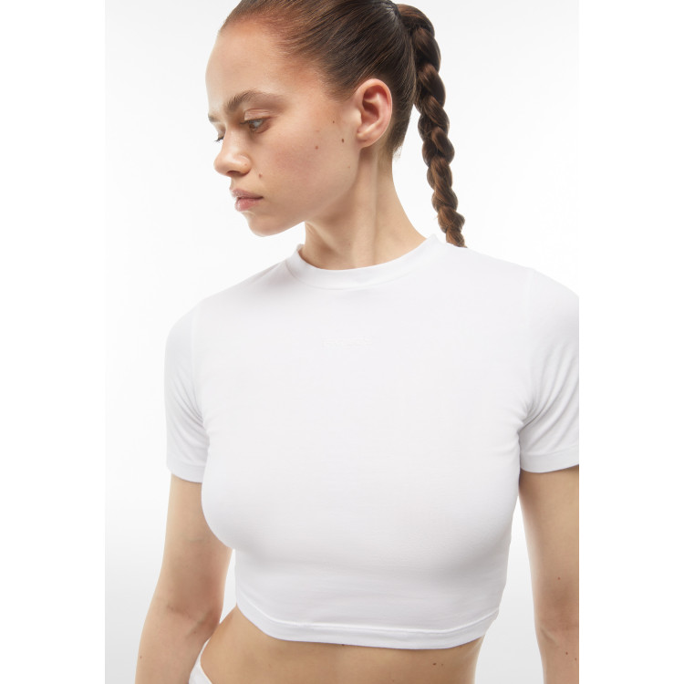 Freddy Slim-Fit Crop Top - Garment-Dyed - White