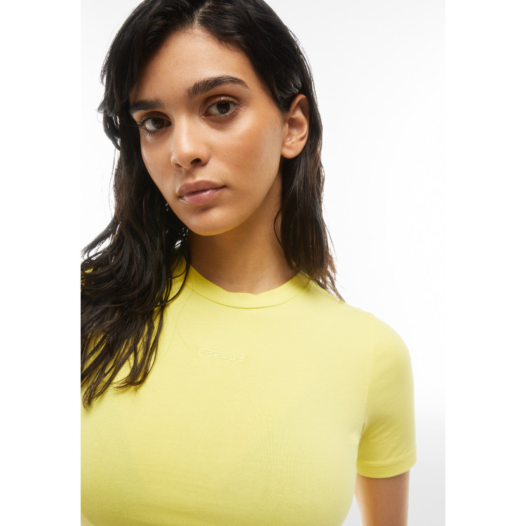 Freddy Slim-Fit Crop Top - Garment-Dyed - Yellow