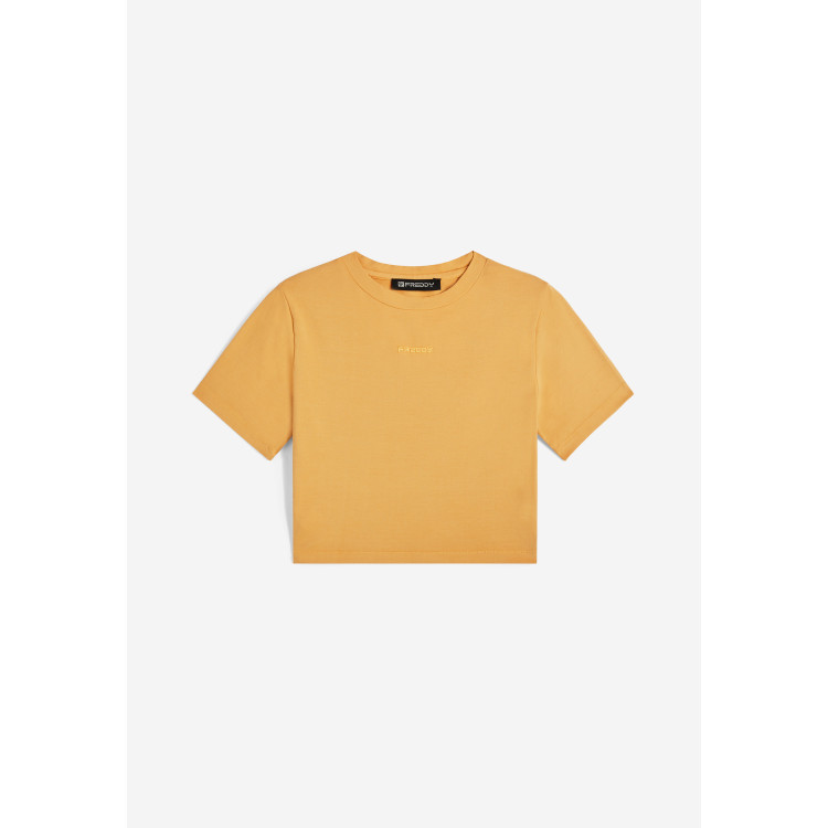 Freddy Slim-Fit Crop Top - Garment-Dyed - Orange