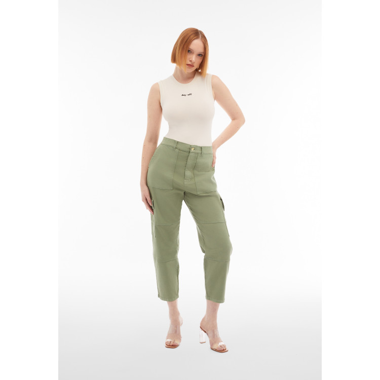 Freddy Fit Jeans - Super High Waist - Cargo - Green