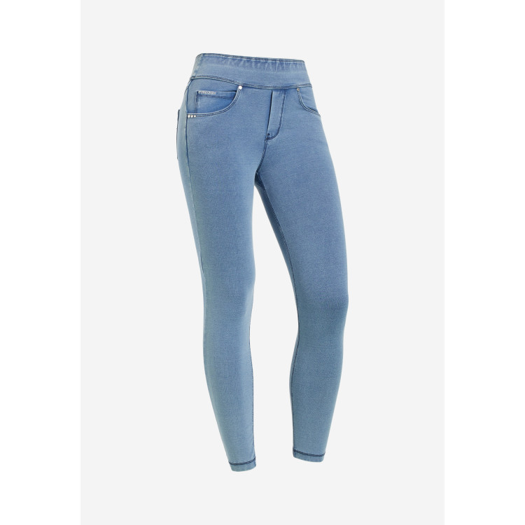 Freddy N.O.W.® Yoga Comfort Jeans - 7/8 Mid Waist Skinny - Denim Light Blue - Blue Seam - J107B