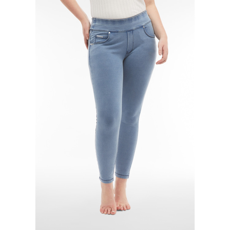 Freddy N.O.W.® Yoga Comfort Jeans - 7/8 Mid Waist Skinny - Denim Light Blue - Blue Seam - J107B