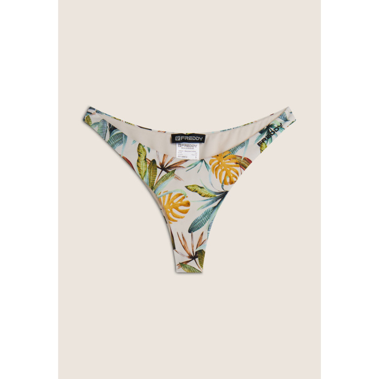 Freddy Bikinihose mit tropischem Print - SAND