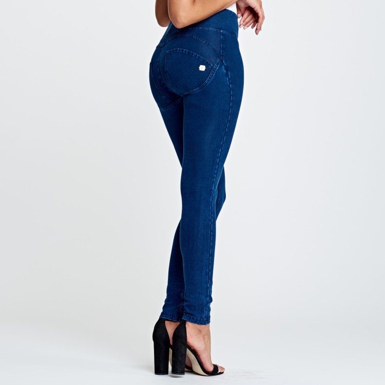 WR.UP® Denim Effect - High Waist Skinny - J0B - Dark Denim - Blue Seam