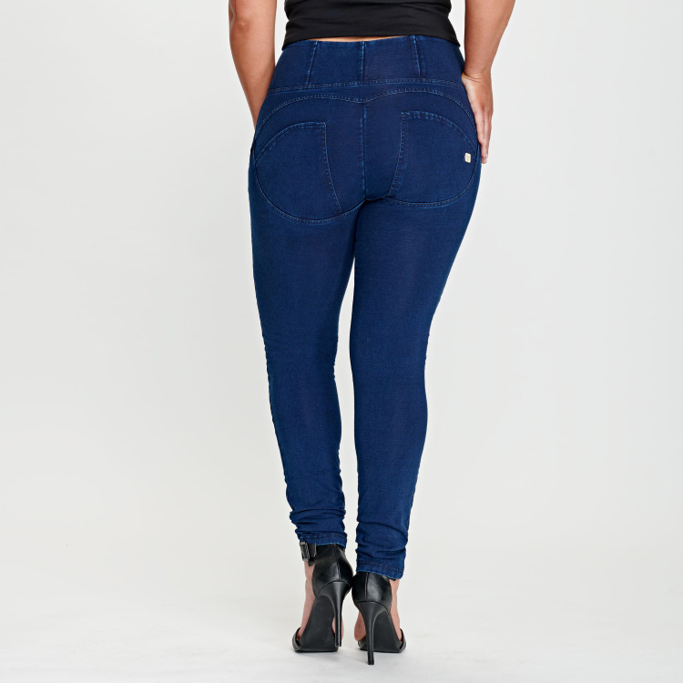 WR.UP® Denim Effect - High Waist Skinny - J0B - Dark Denim - Blue Seam