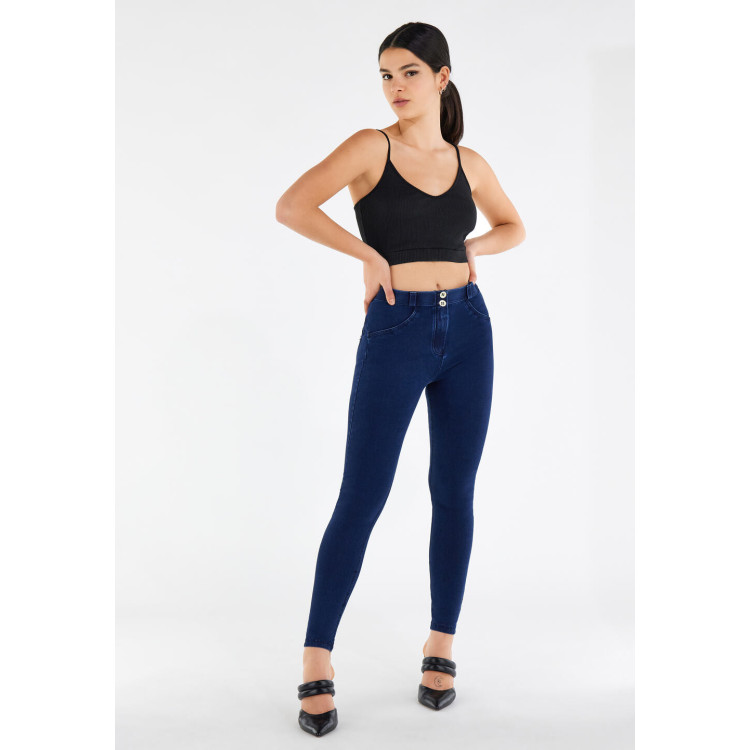 Freddy WR.UP® Curvy Denim - Regular Waist Skinny - J0B - Indigo Denim - Blue Seams