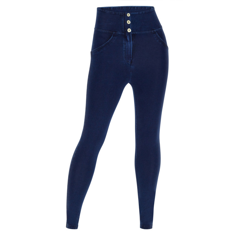 Freddy WR.UP® Curvy Denim - Buttoned High Waist - J0B - Indigo Denim - Blue Seams