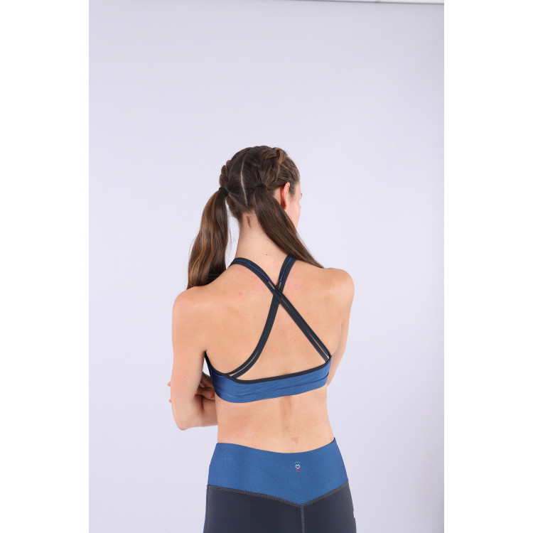 Bio D.I.W.O Yoga Top - Made in Italy - B107B - Blu Vienna