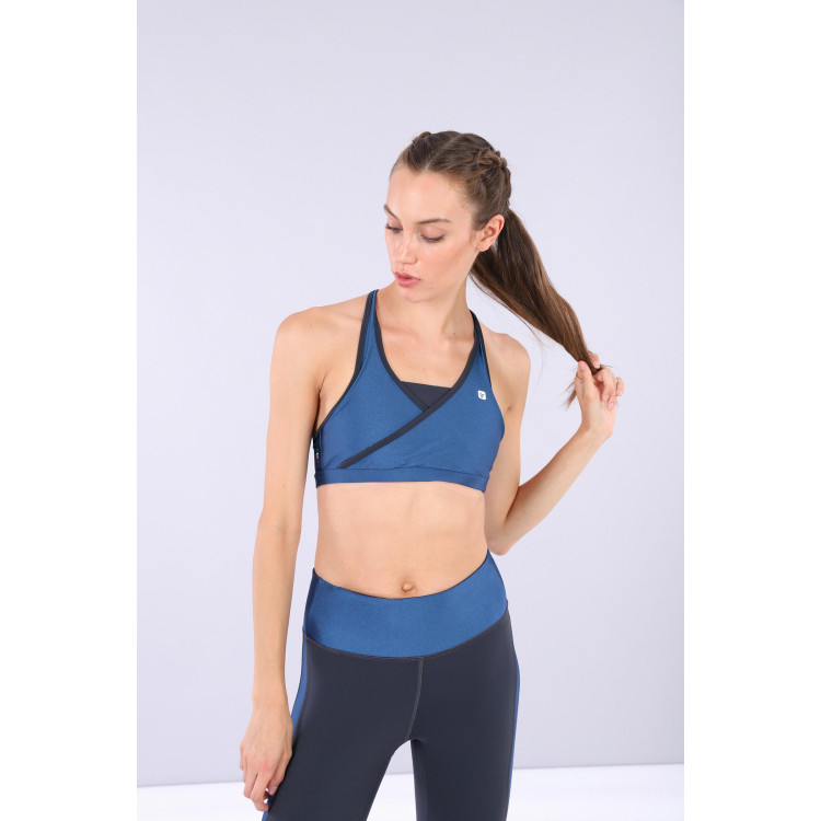 Bio D.I.W.O Yoga Top - Made in Italy - B107B - Blu Vienna