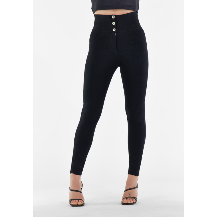 Freddy WR.UP® Curvy Pants - Buttoned High Waist Skinny - N - Black