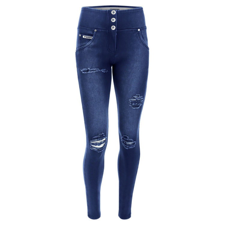 WR.UP® Snug - Mid Waist - Skinny - Blue Denim - Blue Seams - J0B