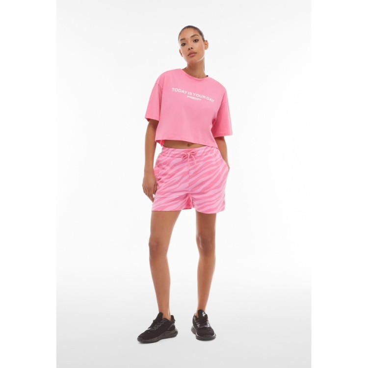 Freddy Monochromatic Bermuda Shorts - ANI85P - Allover Zebra - Pink