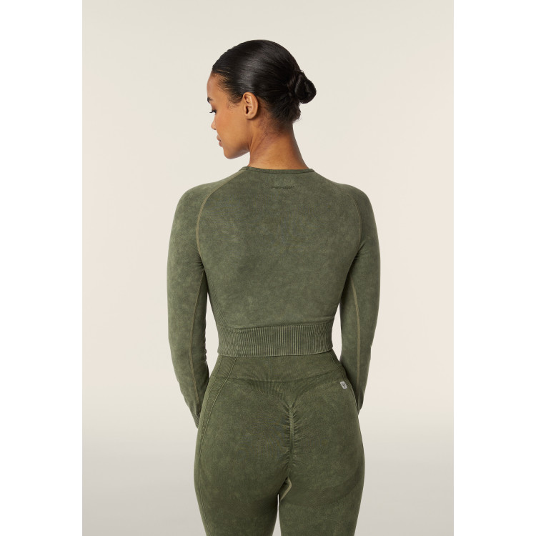 Freddy Seamless Sport Top - Cropped - Green - V52US