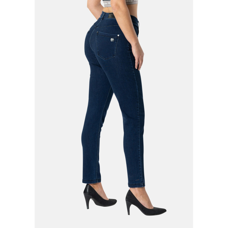 Freddy Fit Jeans - Cropped Flare Jeans in Stretch Denim - J0B - Dark Denim - Blue Seam