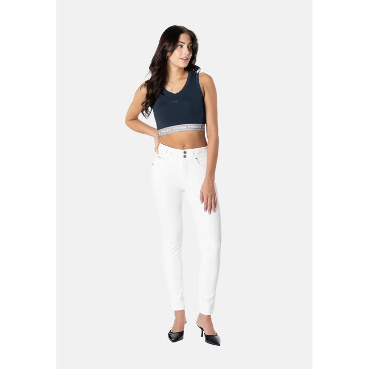 Freddy N.O.W® Ecoleather Pants - 7/8 Mid Waist Super Skinny - W - White