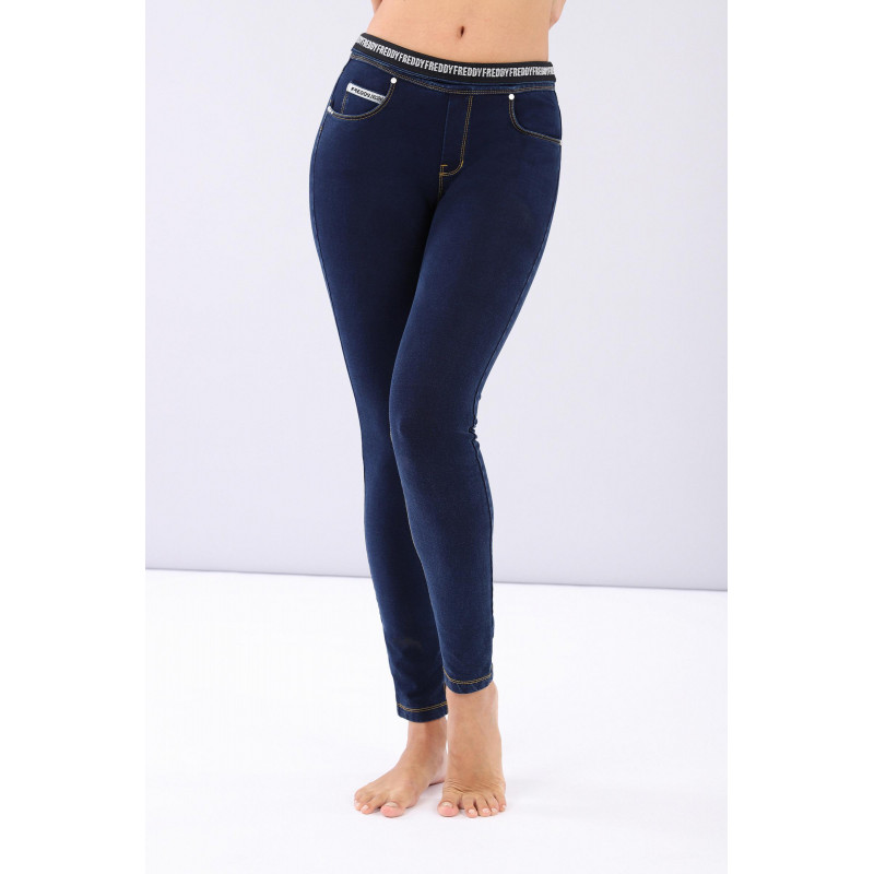 Freddy Waist Comfort Yoga Jeans - Seam - Yellow J0Y - Blue Skinny Mid N.O.W.® -