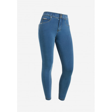 Freddy N.O.W.® Eco Comfort Jeans - Mid Waist Skinny - Clear Blue Denim - Yellow Seam - J4Y