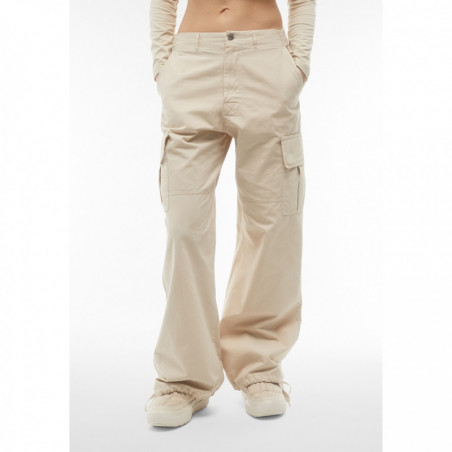 Garment-dyed cargo trousers in canvas - Z20X