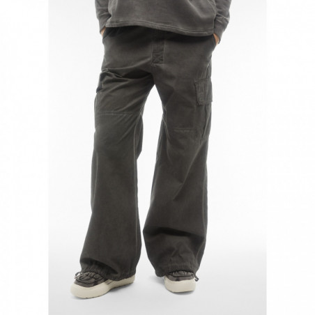 Cold-garment-dyed cargo trousers in canvas - G104CD