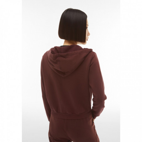 Cropped winter hoodie with a zip - M74X