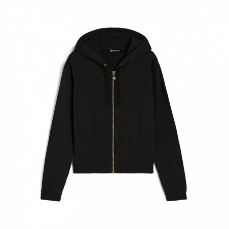 Cropped winter hoodie with a zip - NX
