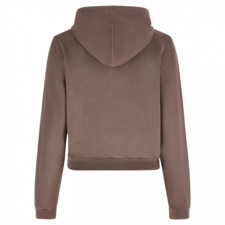 Cropped winter hoodie with a zip - P46X