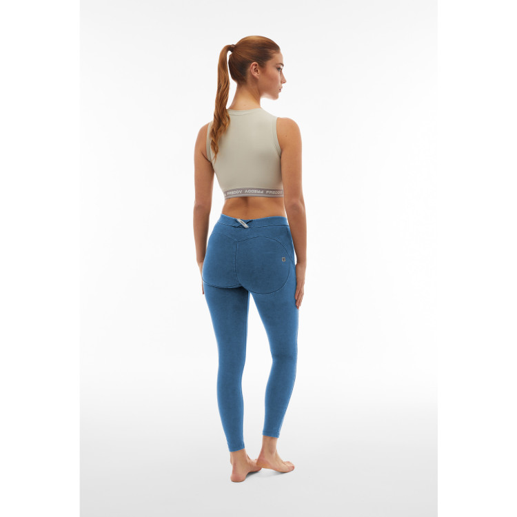 Freddy WR.UP® Yoga Jeans - 7/8 Regular Waist Super Skinny - J4B - Light Denim - Blue Seams