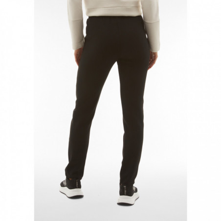 Bonded fleece trousers with the look of cable-knit wool - N