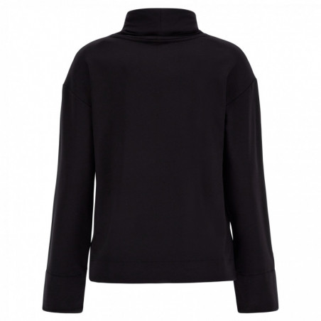 Viscose sweatshirt with a high neck and roomy sleeves - N