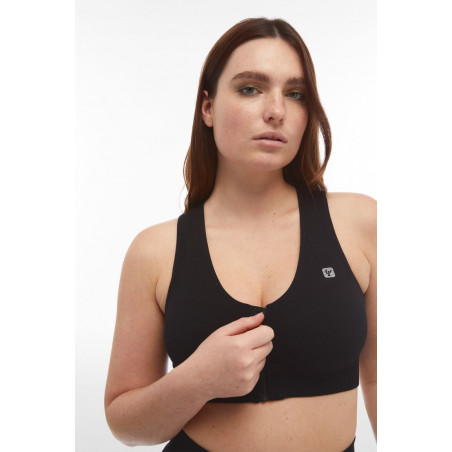 Freddy Seamless Sport Top - with Front-Zipper - N0 - Black